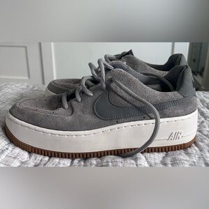 Nike Gray Suede Air Force 1s